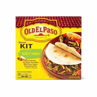 Old El Paso Taco Dinner KitBuy 1 Get 1 FREEFree item of equal or lesser price.
Or Fajita, Enchilada, Burrito, Birria, or Chimichanga, 8.28 to 14-oz box