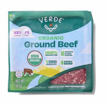 Verde Farms Ground BeefBuy 1 Get 1 FREEFree item of equal or lesser price.
93/7, USDA Organic, Grass-Fed, USDA-Inspected, Not USDA Graded, 16-oz pkg.