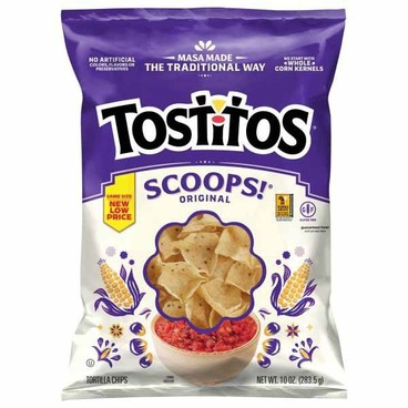 Doritos or Tostitos Tortilla ChipsBuy 1 Get 1 FREEFree item of equal or lesser price.
9 to 13-oz bag 
(Excluding Baked, Simply, and Party Size)