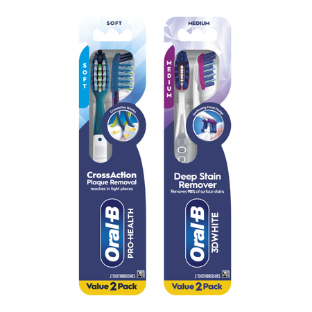 Save $1.00 on ONE Oral-B Adult Manual Toothbrush (excludes Oral-B Dual Clean, Oral-B Essential and Oral-B Pulsar toothbrushes).