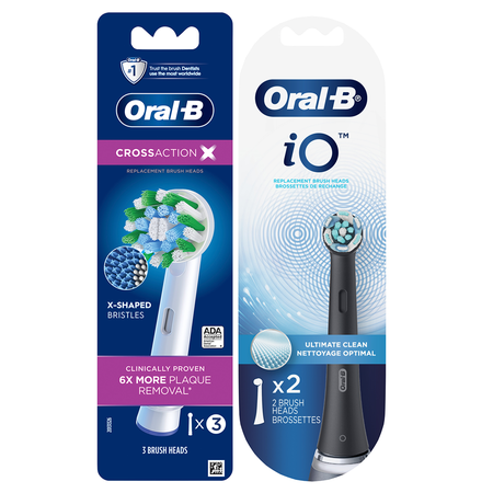 Save $5.00 on ONE Oral-B iO Refills OR Oral-B non-iO Replacement Brush Heads 2ct or greater.