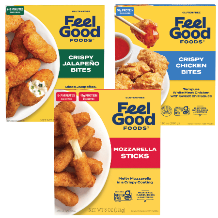 Save $2.00 on any ONE (1) Feel Good Foods Mozzarella Sticks, Crispy Jalape&ntilde;o Bites or Crispy Chicken Bites
