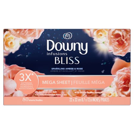 Save $2.00 on ONE Downy Mega Sheets 80 ct OR 130 ct (includes Downy Light and Infusions Sheets), (excludes travel size).