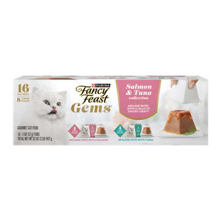 Save $3.00 on any ONE (1) 16 ct or larger carton (4oz packages) of Fancy Feast&reg; Gems&reg; Wet Cat Food