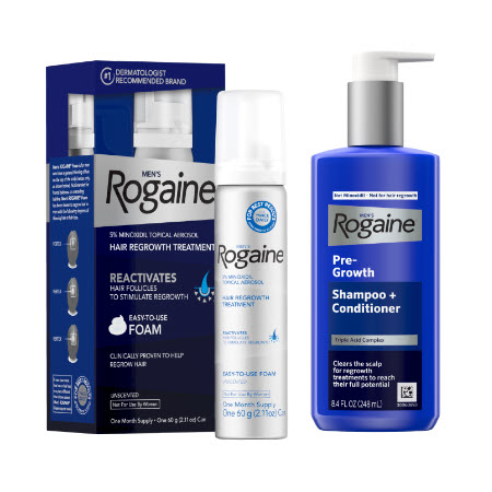Save $5.00 on any ONE (1) Women&rsquo;s or Men&rsquo;s ROGAINE&reg; with Minoxidil Hair Regrowth Product or 8.4oz Shampoo + Conditioner