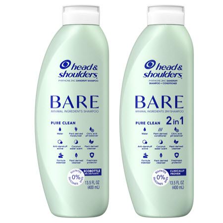 Save $3.00 on any ONE (1) Head & Shoulders BARE Shampoo (excludes Classic Collections, Clinical, Supreme, Treatments and trial/travel size)