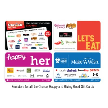 Buy a $50 One4All, Choice, Happy & Giving Good Gift Card & save $10 when you purchase $50 or more of groceries