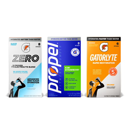 Save $1.00 on any ONE (1) PROPEL&reg; 8pk or 24pk, GATORADE &reg; Zero 8pk or 24 pk, GATORLYTE&reg; 6pk
