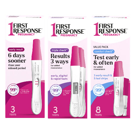 Save $5.00 on any ONE (1) First Response Pregnancy Test, 2 ct or greater