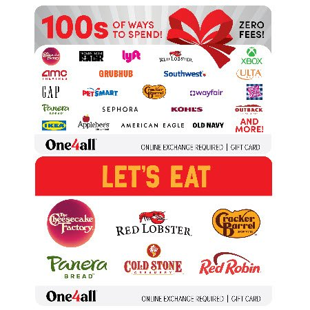 Buy $50 in ONE4ALL Ultimate & ONE4ALL Favorites Gift cards & save $10 when you purchase $25 or more of groceries