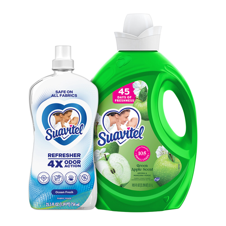 Save $1.50 on any ONE (1) Suavitel Liquid Fabric Conditioner, Suavitel Complete Liquid Fabric Conditioner or Suavitel Refresher Fabric Rinse