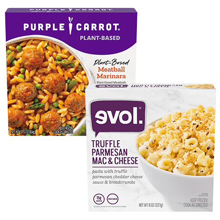 Save $1.50 on any ONE (1) Evol&reg; or Purple Carrot&reg; Frozen Meals or Bowls 8-11 oz
