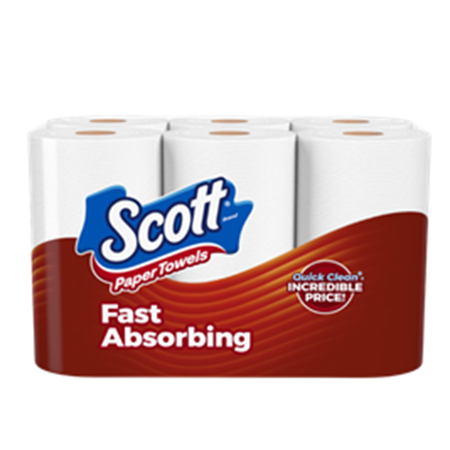 Save $1.00 on any ONE (1) Scott Towels (6 ct. or higher)