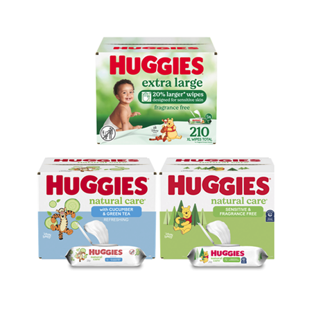 Save $0.50 on any ONE (1) Select Pack of Huggies&reg; Baby Wipes