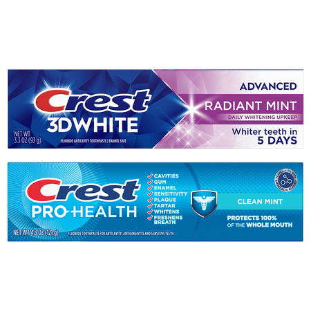 Save $2.00 on ONE Crest Toothpaste 2.4 oz or more (excludes Crest Cavity Protection, Baking Soda, Tartar Control/Protection, Brilliance, Gum, Densify,
