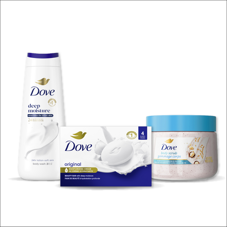 Save $2.00 on any ONE (1) Dove Body Wash (20oz), Bar (4-6ct), or Scrub (15oz) (excludes items and sizes not listed)