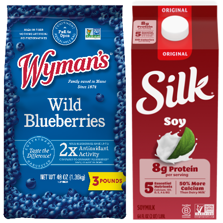 Save $5 when you spend $15 on Wyman&rsquo;s and Silk Soy Milk 64oz
