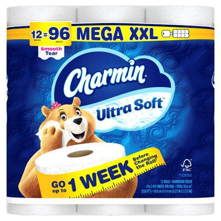 Save $3.00 on ONE Charmin Ultra Toilet paper product 18 MEGA XL Roll, 24 MEGA XL Roll or 12 MEGA XXL Roll pack sizes (excludes Charmin Essentials, Cha