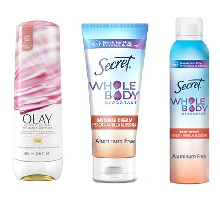 Save $4.00 on ONE (1) Olay Indulgent Moisture Body Wash 20 oz OR Secret Whole Body Deodorant 3.0-3.5 oz (excludes trial/travel size)