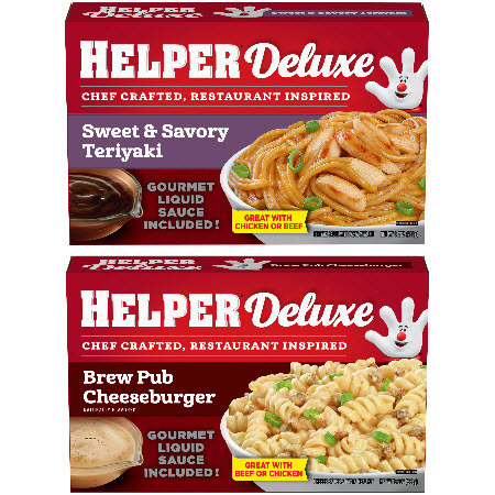 Save $1.00 on any ONE (1) box of Helper Deluxe Teriyaki or Brew Pub Cheeseburger