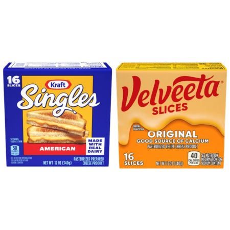 Save $1.00 on any TWO (2) Kraft Singles (10.7 and 12oz) or Velveeta Cheese Slices (16oz)