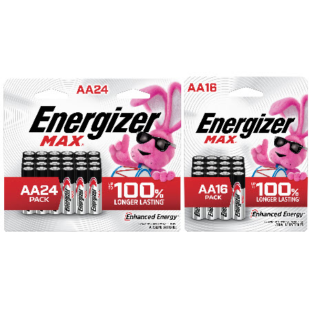 Save $5.00 on any ONE (1) Energizer Max AA or AAA 16-pack or 24-pack