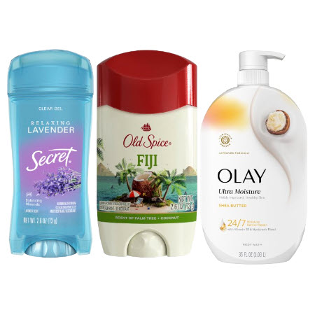 Save $5.00 when you spend $15.00 on Secret, Old Spice or Gillette Deodorant or Olay