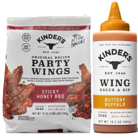 Save $2.00 on any TWO (2) Kinder's Frozen Wings & Wing Sauce