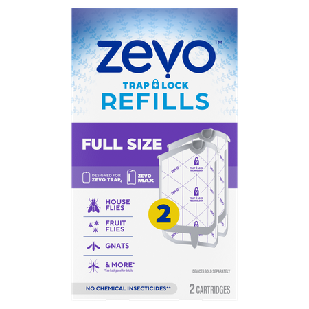 Save $1.50 on TWO Zevo Flying Insect Trap Full Size Refill Cartridges - 2 Count.