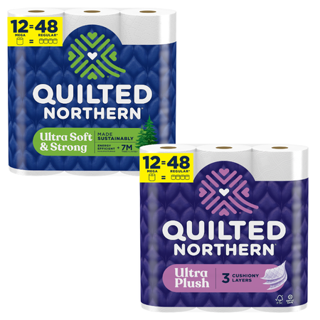 Save $2.00 on any ONE (1) package of Quilted Northern® Bath Tissue, 8 Super Mega or 12 Mega roll or larger.