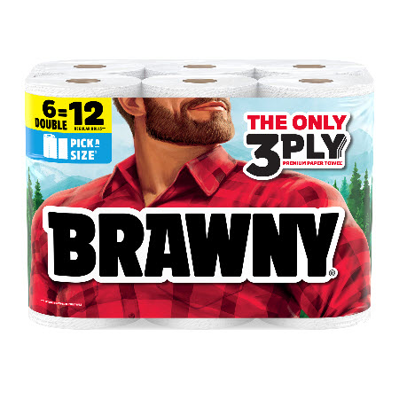Save $1.50 off any ONE (1) Package of Brawny&reg; Paper Towels, 6 Roll or Larger