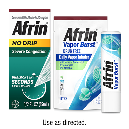 Save $2.00 on any ONE (1) Afrin&reg; 15ml, Daily Saline or Inhaler
