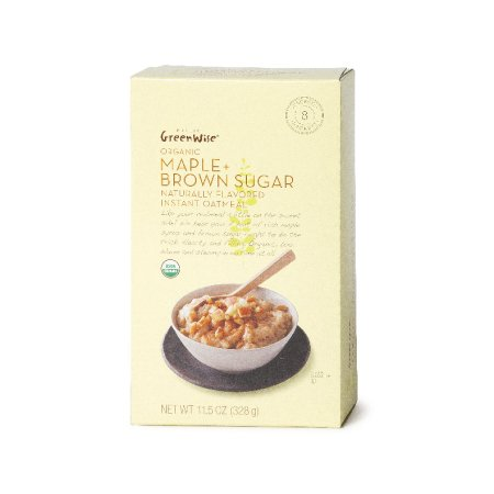 $.50 Off The Purchase of One (1)  GreenWise Organic Instant Oatmeal Maple Brown Sugar, Flax & Oats, Apple Cinnamon, or Regular, 7.9 to 11.5-oz box