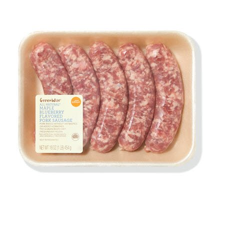 Save $1.00 Off The Purchase of One (1) GreenWise Blueberry Maple Pork Sausage Limited Time Offer, 16-oz tray