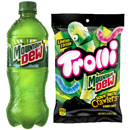 Buy any ONE (1) MOUNTAIN DEW 20-oz and Get ONE (1) TROLLI 7.2-oz or less bag FREE