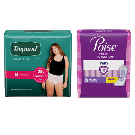 Save $2.50 on any ONE (1) SELECT Poise&reg;  OR  Depend&reg; Products