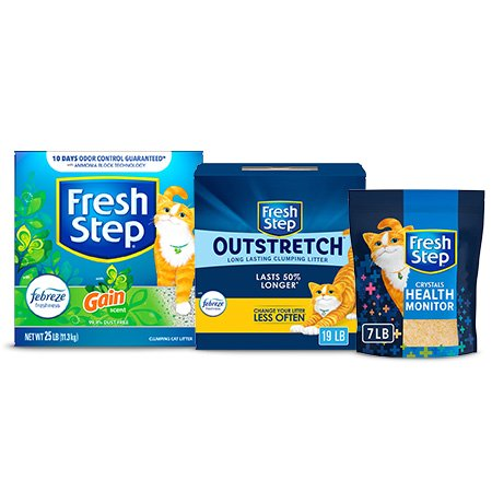 Save $2.00 on any ONE (1) Fresh Step® Clay Clumping Litter or Crystals, up to 37lb