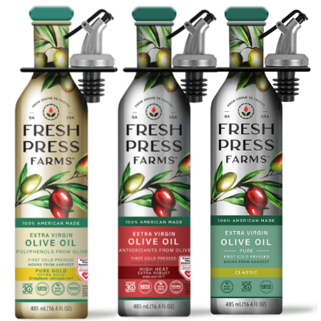 Save $5.00 on any ONE (1) Fresh Press Farms Extra Virgin Olive Oil