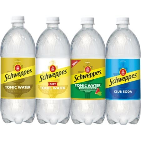 SAVE $1.50 on any THREE (3) 1-liter bottles of any flavor* Schweppes Tonic or Club Soda (Reg. or Zero Sugar) *Flavors subject to availability