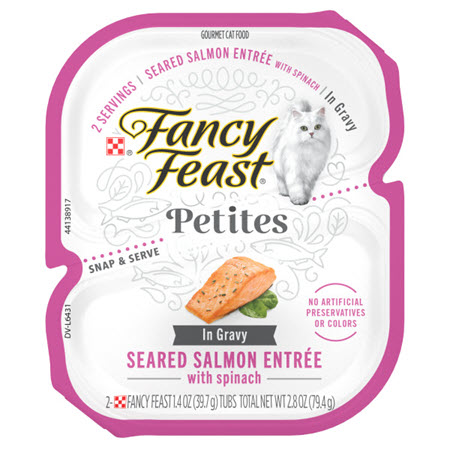 Save $0.75 on any THREE (3) 2.8 oz packages of Fancy Feast&reg; Petites Wet Cat Food