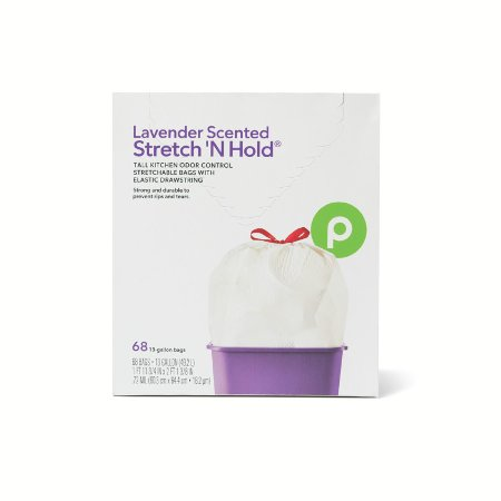 Save $ 2.00 Off The Purchase of One (1)Publix Stretch &lsquo;N Hold Tall Kitchen Trash Bags With Drawstring Closure System, 13-gal, Lav Scented, 68-ct