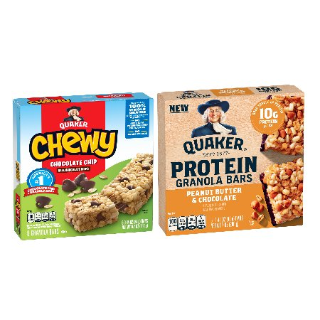 Buy ONE (1) Quaker Protein Bar 5ct get ONE (1) Quaker Chewy Granola Bar 8ct FREE