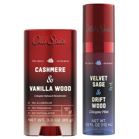 Save $7.00 on TWO Old Spice Alchemist Deodorant, Alchemist Body Wash OR Alchemist Cologne Mist (excludes travel/trial size).