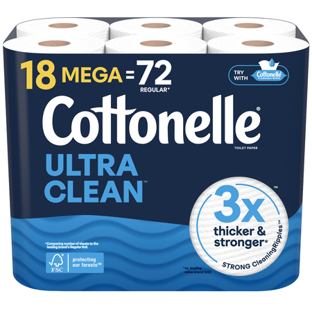 Save $4.00 on any ONE (1) Cottonelle Bath Tissue 18 Mega Rolls