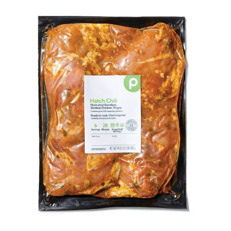 Save $1.00 Off The Purchase of One (1) Publix Marinated Hatch Chili  Boneless Skinless Chicken Thighs, 1.5 lb each