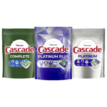 Save $2.00 on ONE Cascade Platinum Plus 19-40ct, Platinum 26-50ct, OR Complete 33-55ct Dishwasher Detergent (exclude travel/trial size).