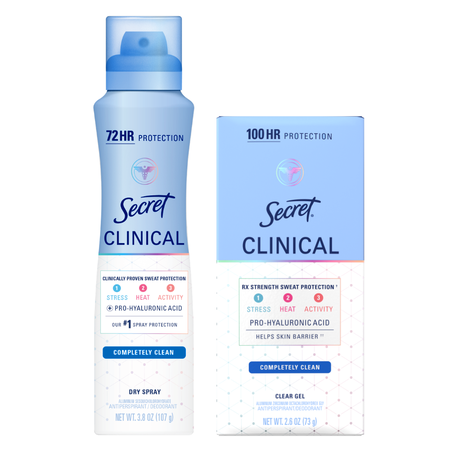 Save $6.00 on TWO Secret Clinical Antiperspirant/Deodorants (excludes trial/travel sizes).