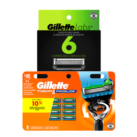 Save $5.00 on ONE Gillette Cartridge refill pack 4ct and up (excludes 1-3ct cart refills, Mach 3 4ct carts, Disposables, Venus products, and trial/tra