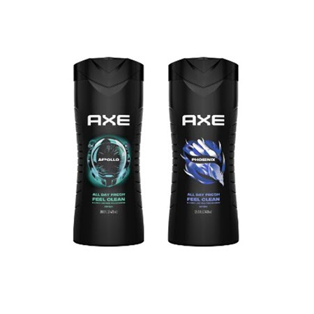 Save $5.00 on any TWO (2) AXE Body Wash (excludes trial and travel sizes)