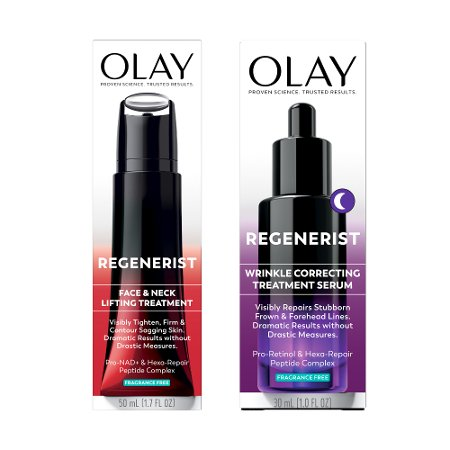 Save $8.00 on ONE Olay Regenerist Resurfacing Peel Night Treatment, Wrinkle Correcting Night Treatment, Face & Neck Lifting Treatment or Eye Wrinkle C